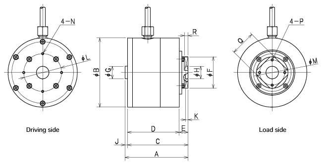 SHOWA Torque transducer TPL Appearance Dimensions