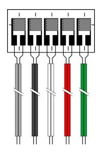 5 stations gauge with lead wire R51